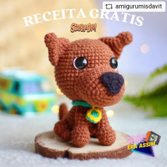 Receita Grátis de Amigurumi Scooby-Doo! Faça seu próprio cãozinho fofo!