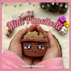 RECEITA GRÁTIS: Mini Panettone Amigurumi