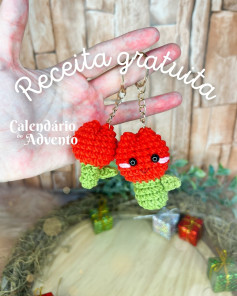Receita gratuita: chaveiros de Natal amigurumi para o Calendário do Advento.