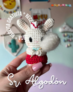 Receita gratuita de amigurumi coelhinho algodão doce