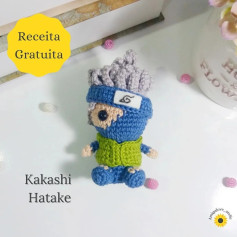 Receita gratuita de amigurumi Kakashi Hatake