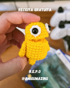 RECEITA GRATUITA DE AMIGURUMI: LINDO PÁSSARO AMARELO