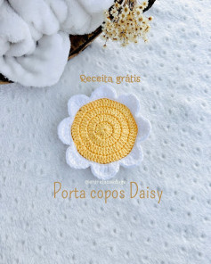 Receita gratuita: Porta-copos Daisy em crochê