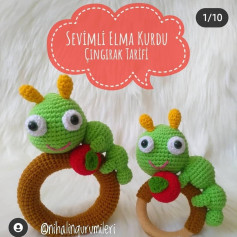 Sevimli Elma Kurdu Çıngırak Yapımı