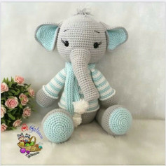 Sevimli Fil Amigurumi Şeması Ücretsiztarif