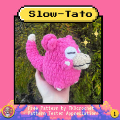 Slowpoke Amigurumi Crochet Pattern