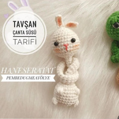 Tavşan Çanta Süsü Amigurumi Tarifi