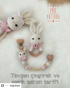 Tavşan Çıngırak ve Emzik Askısı Örnekleri