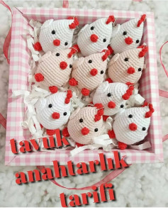 Tavuk anahtarlık amigurumi tarifi