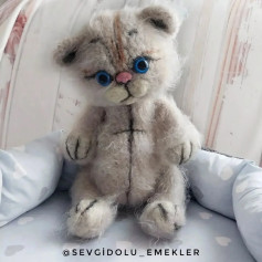 Tığ İşi Sevimli Kedi Yavrusu Şeması