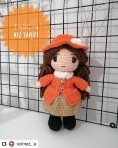 Tığ İşi Tarçın Kız Şeması