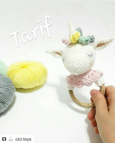 Tığ işi Unicorn Bebek Zili Yapımı