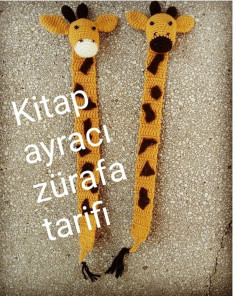 Tığ İşi Zürafa Kitap Ayracı Tarifi