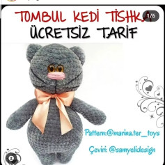 TOMBUL KEDİ TİŞÖRTÜ ÜCRETSİZ YAPIM ŞEMASI