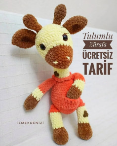Tülümle Örülmüş Zürafa Amigurumi - Ücretsiz Şema