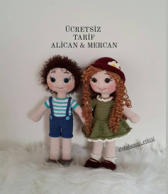 Ücretsiz Alişan & Mercan Amigurumi Bebek Örnekleri