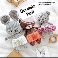 Ücretsiz amigurumi hayvan figürleri tığ işi tarifi
