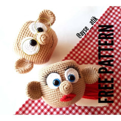 Ücretsiz Amigurumi Şema: Komik Yüzler