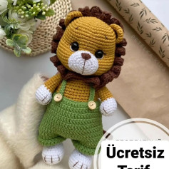 Ücretsiz Aslan Amigurumi Tığ İşi Şeması