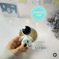 ÜCRETSİZ Astronot Amigurumi Tığ İşi Tarifi