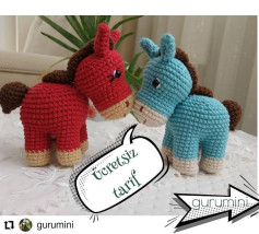 Ücretsiz At Amigurumi Tığ İşi Tarifi