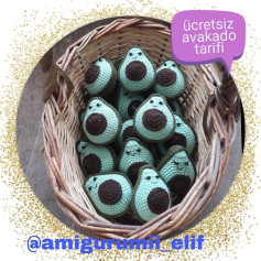Ücretsiz Avokado Amigurumi Tarifi