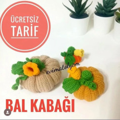 Ücretsiz Bal Kabağı Tığ İşi Modeli