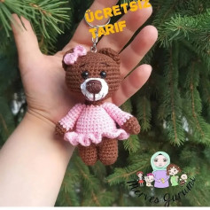 Ücretsiz Bebek Ayıcık Anahtarlık Tığ İşi Tarifi