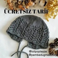 Ücretsiz Bebek Şapkası Tığ İşi Tarifi