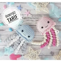 Ücretsiz Denizanası Amigurumi Tarifi