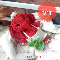 Ücretsiz Fil Bebek Amigurumi Örgü Şeması