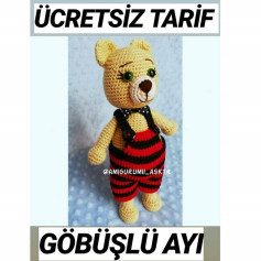 ÜCRETSİZ GÖBÜŞLÜ AYI AMİGURUMİ TARİFİ