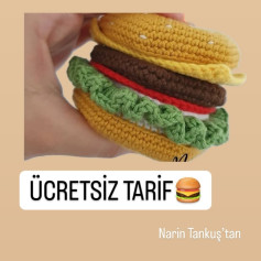 Ücretsiz Hamburger Amigurumi Tarifi Merhaba 🤗 🐰