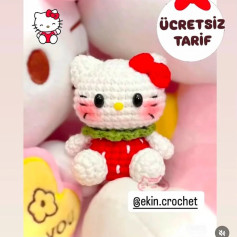 Ücretsiz Hello Kitty Amigurumi Tığ İşi Tarifi