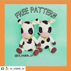 Ücretsiz İnek Amigurumi Yapımı Şeması
