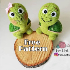 Ücretsiz Kaplumbağa Amigurumi Şeması