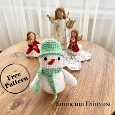 Ücretsiz Kardan Adam Amigurumi Şeması