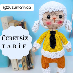 Ücretsiz Kuzu Amigurumi Tığ İşi Tarifi