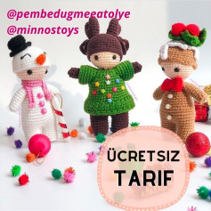 Ücretsiz Noel amigurumi krokisi