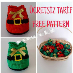 ÜCRETSİZ Noel Baba ve Elf Örgü Şeması