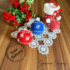 ÜCRETSİZ Noel Süsleri Tığ İşi Şeması