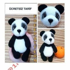 Ücretsiz Panda Amigurumi Tığ İşi Tarifi Repost