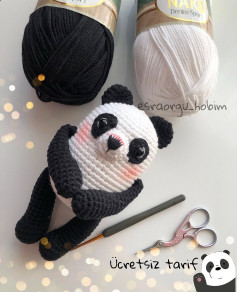 Ücretsiz Panda Amigurumi Tığ İşi Tarifi