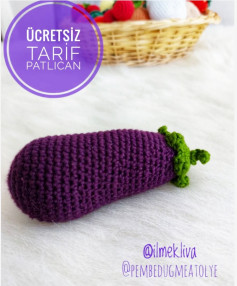 Ücretsiz Patlıcan Amigurumi Tarifi