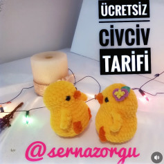 Ücretsiz Sevimli Civciv Örgü Şeması
