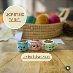 Ücretsiz Sevimli Fincanlar Tığ İşi Tarifi