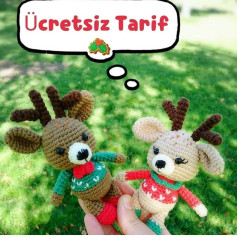 Ücretsiz Sevimli Geyik Amigurumi Tığ İşi Tarifi