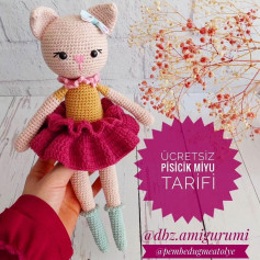 Ücretsiz Sevimli Kedi Amigurumi Şeması