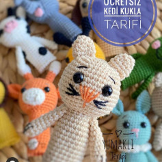 Ücretsiz Sevimli Kedi Bebek Örgü Şeması