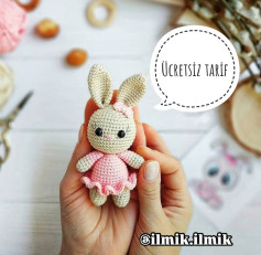 Ücretsiz Sevimli Tavşan Amigurumi Tarifi